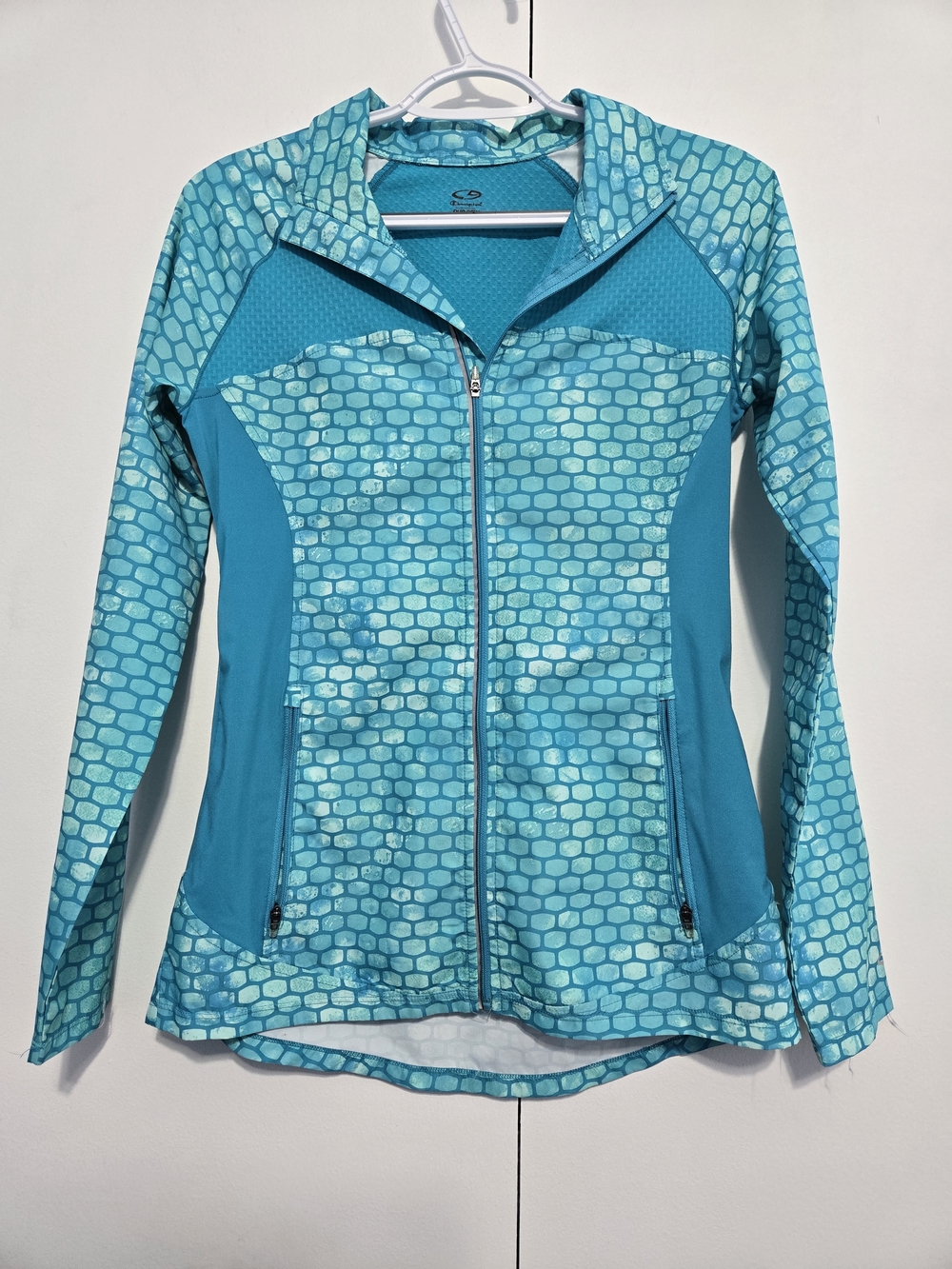 Champion Duo Dry XS Turquoise Full Zip‎ Athletic Jacket Running Yoga